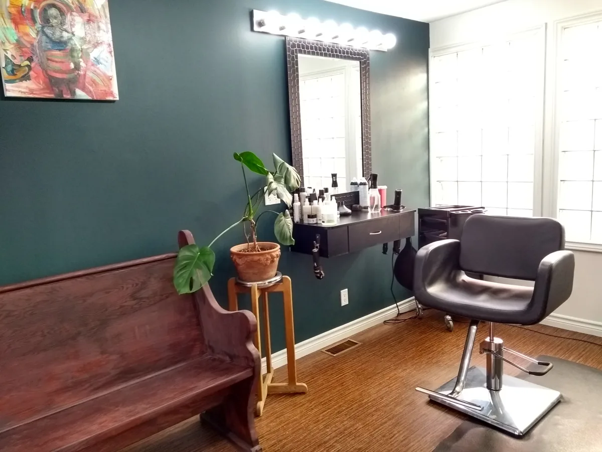 Interior of Shred Salon and Barbering on Geneva Street